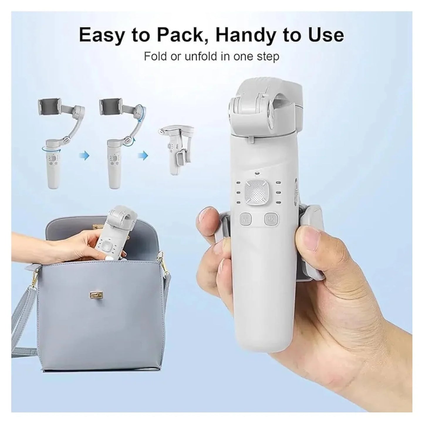 M1 Merak One Foldable 3-Axis Smartphone Gimbal - Mamofa Global Store