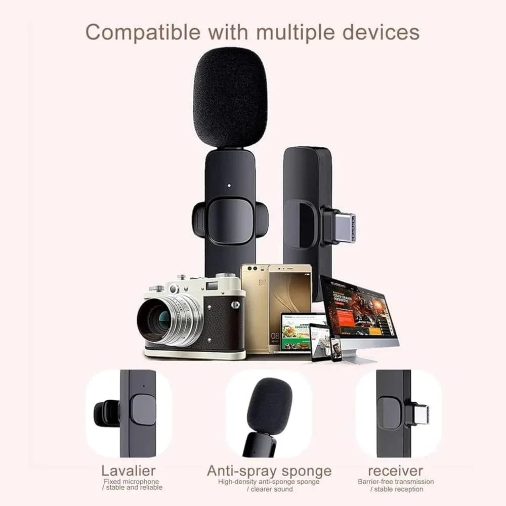 k9 Microphone Wireless Lavalier(2 Pcs) - Mamofa Global Store