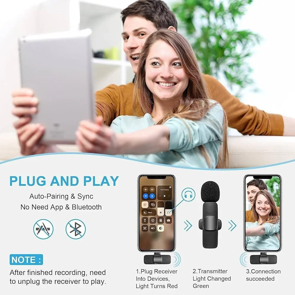 k9 Microphone Wireless Lavalier(2 Pcs) - Mamofa Global Store