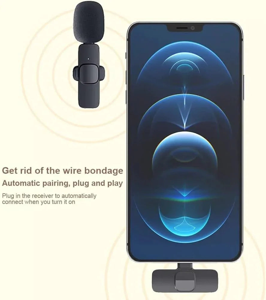k9 Microphone Wireless Lavalier(2 Pcs) - Mamofa Global Store