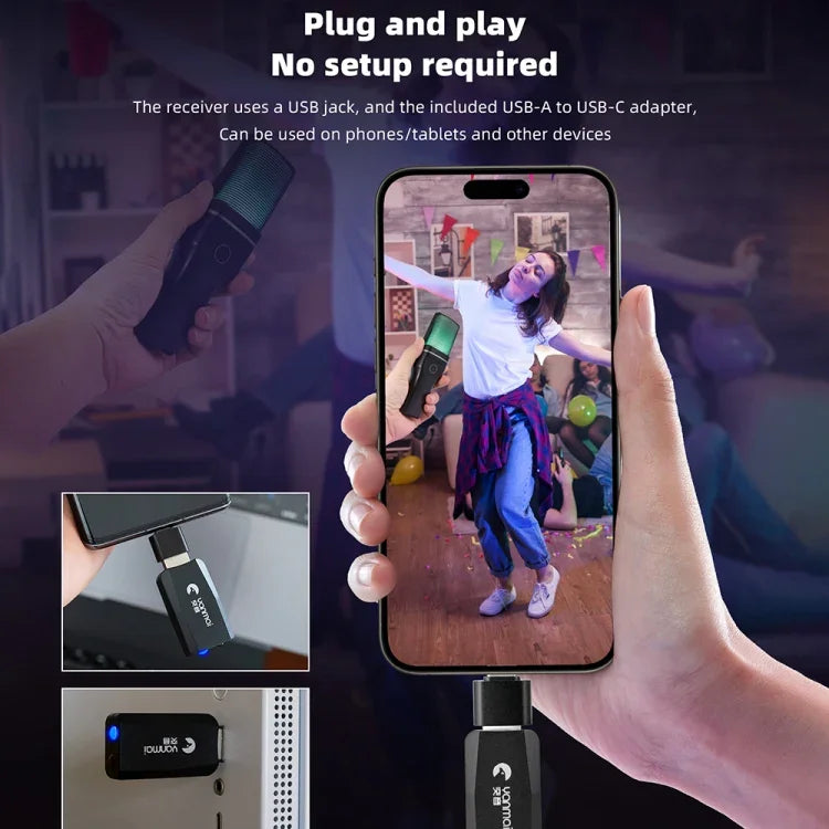 Yanmai Wireless Gaming Microphone with RGB Light - Mamofa Global Store