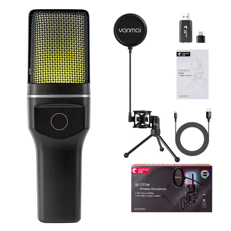 Yanmai Wireless Gaming Microphone with RGB Light - Mamofa Global Store