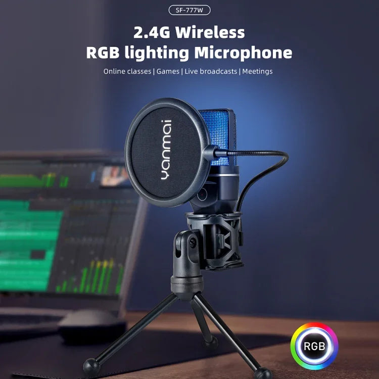 Yanmai Wireless Gaming Microphone with RGB Light - Mamofa Global Store