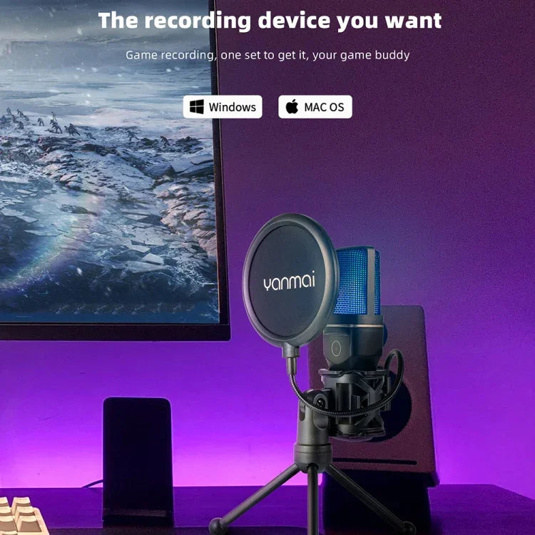 Yanmai Wireless Gaming Microphone with RGB Light - Mamofa Global Store