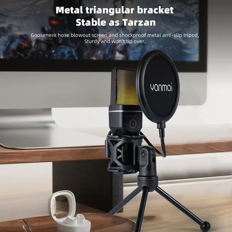 Yanmai Wireless Gaming Microphone with RGB Light - Mamofa Global Store