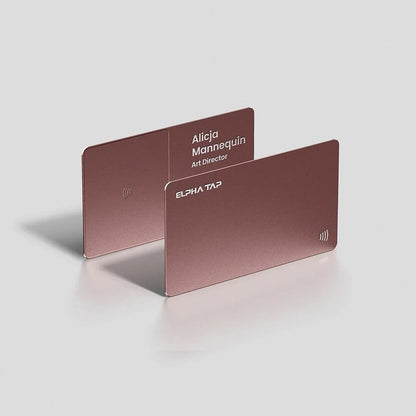 Sustainable Rose Gold Metal Digital Business Card - Mamofa Global Store