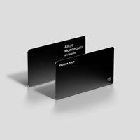 Sleek black ELPHA TAP contactless cards for Art Director, modern minimalist design