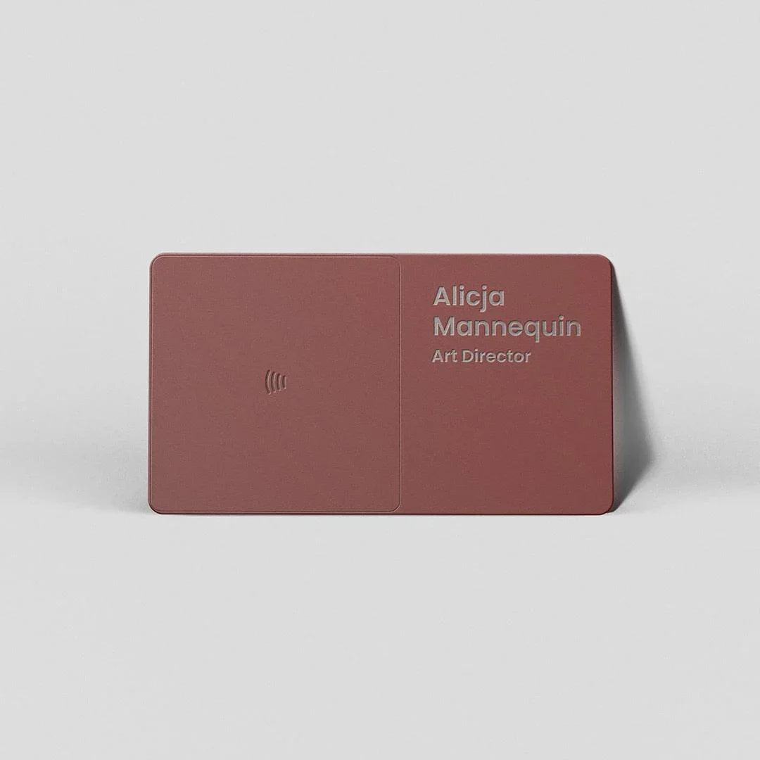 Sustainable Rose Gold Metal Digital Business Card - Mamofa Global Store