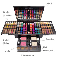 180-Color Piano Makeup Palette Box | Professional Eyeshadow, Contour & Blush Mega Set - Mamofa