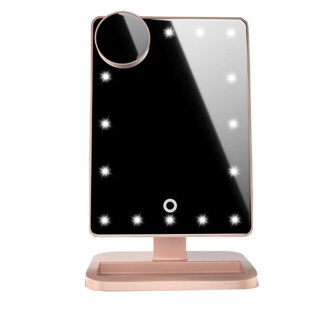 Touch Screen LED Makeup Mirror | Bluetooth Speaker & 10X Magnifying Vanity Mirror