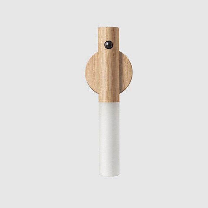 Magnetic Wooden Wireless LED Night Light | USB Rechargeable Motion Sensor Wall Lamp