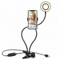Mini LED Selfie Ring Light with Stand | Portable Desktop Makeup & Live Stream Lamp