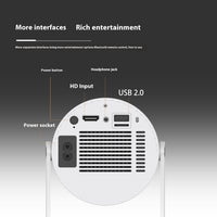 Portable Home Cinema Smart Projector | 180° Rotating Auto-Focus HD Video Projector
