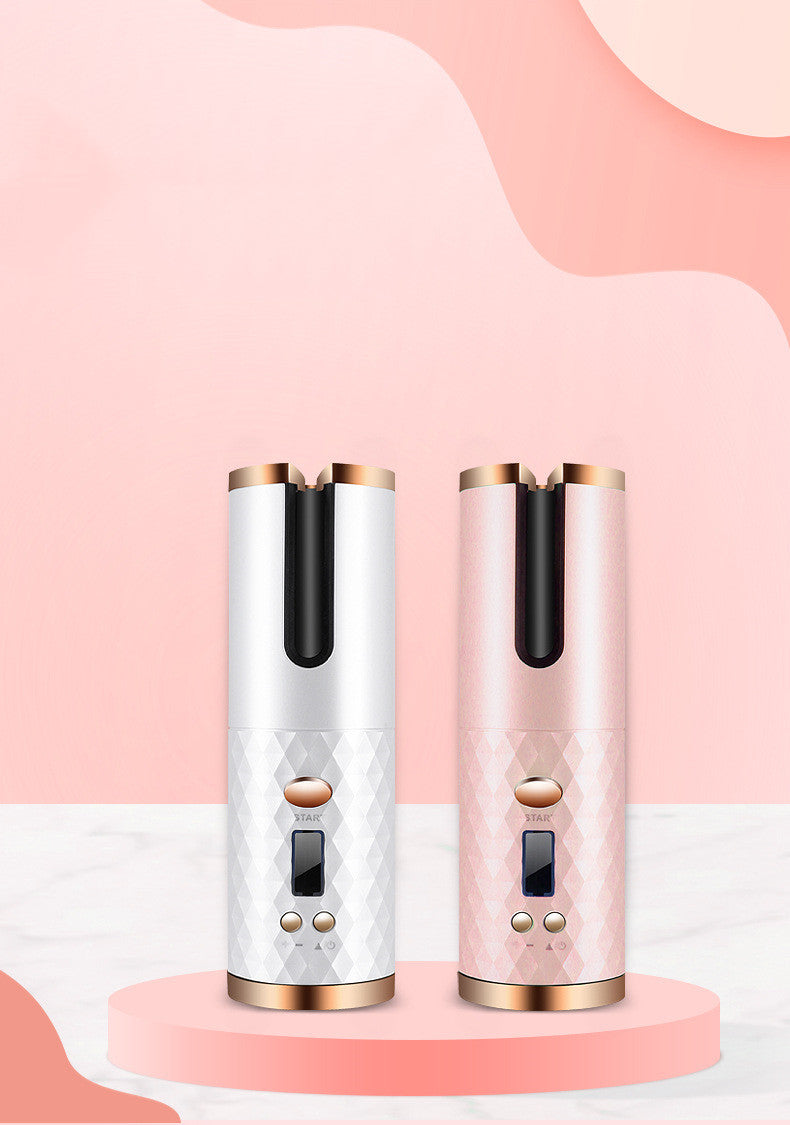 Rechargeable Automatic Hair Curler | Cordless Rotating Ceramic Waves Styler