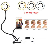 Mini LED Selfie Ring Light with Stand | Portable Desktop Makeup & Live Stream Lamp