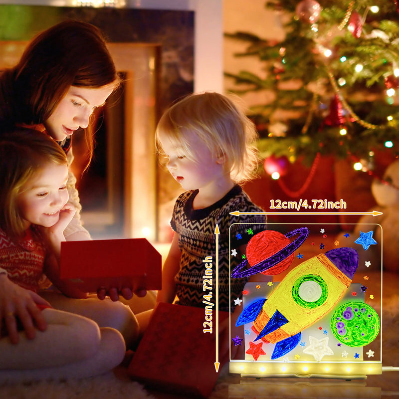 LED Acrylic Quick-Dry Message Board | Erasable Luminous DIY Drawing Night Light