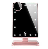 Touch Screen LED Makeup Mirror | Bluetooth Speaker & 10X Magnifying Vanity Mirror