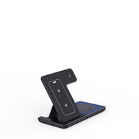 3-in-1 Foldable Fast Wireless Charger Stand | 15W LED Desk Charging Station