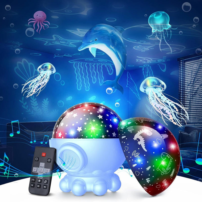 Octopus Jellyfish Starry Sky Projector | RGB Remote Control Music Night Light