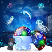 Octopus Jellyfish Starry Sky Projector | RGB Remote Control Music Night Light
