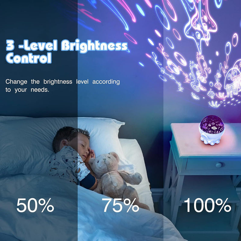 Octopus Jellyfish Starry Sky Projector | RGB Remote Control Music Night Light