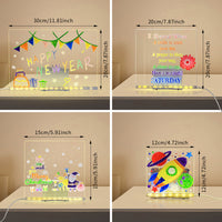 LED Acrylic Quick-Dry Message Board | Erasable Luminous DIY Drawing Night Light