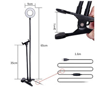Mini LED Selfie Ring Light with Stand | Portable Desktop Makeup & Live Stream Lamp