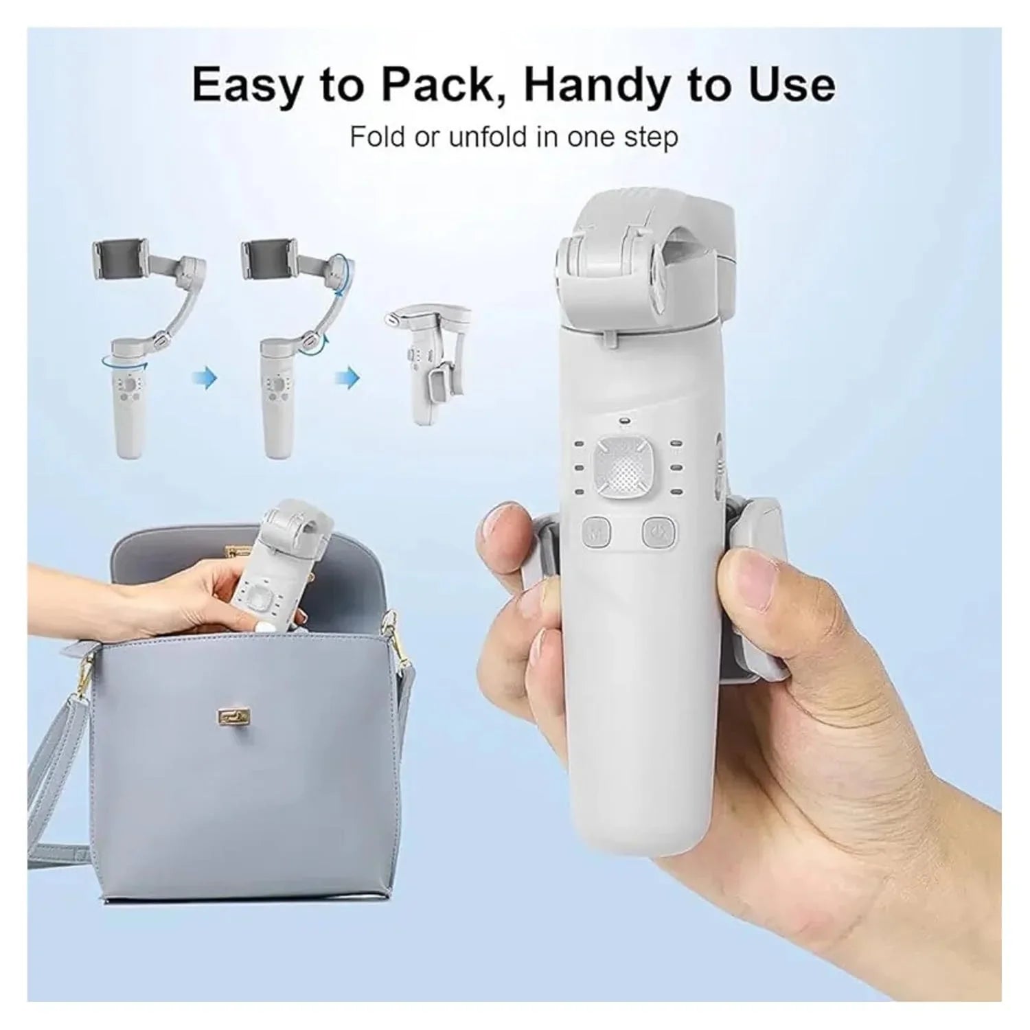 M1 Merak One Foldable 3-Axis Smartphone Gimbal - Mamofa Global Store