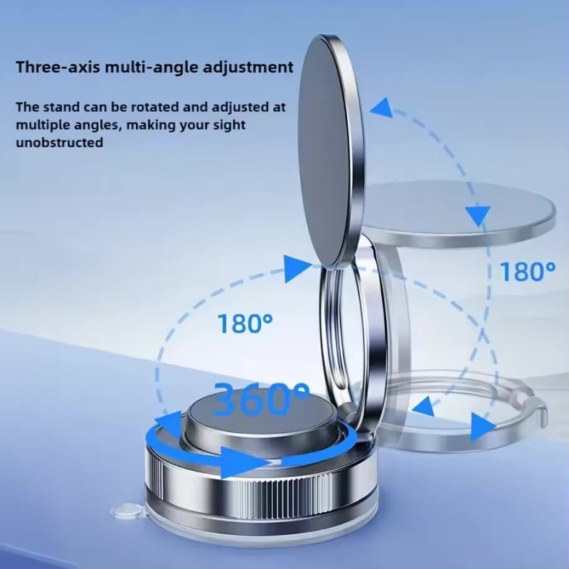 Magnetic 360° Car Phone Mount with Suction Cup