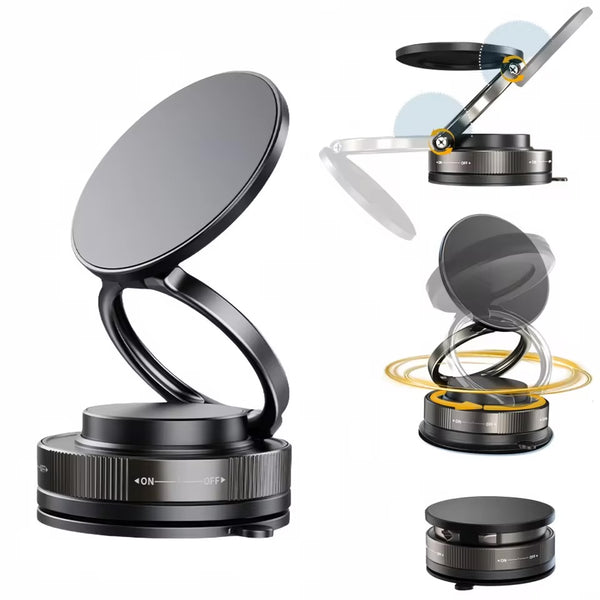 Magnetic 360° Car Phone Mount with Suction Cup