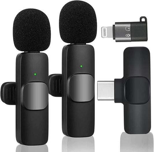k9 Microphone Wireless Lavalier(2 Pcs) - Mamofa Global Store
