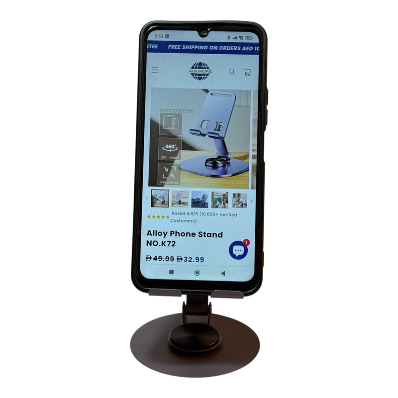 Alloy Phone & Tablet Stand, 4–13" Folding 360°