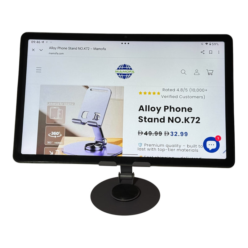 Alloy Phone & Tablet Stand, 4–13" Folding 360°