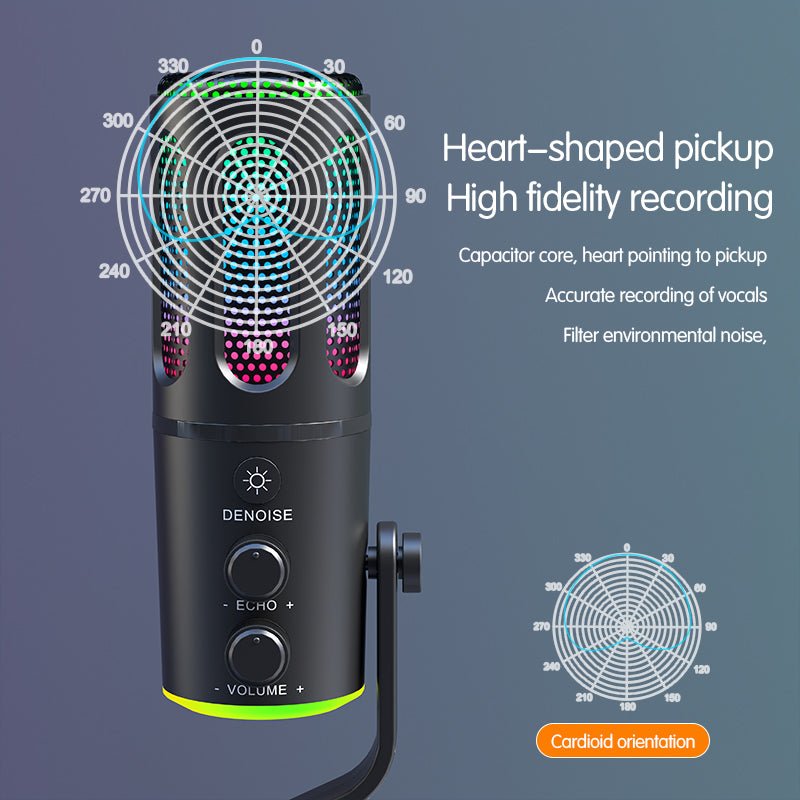 Mamofa RGB USB Desktop Microphone
