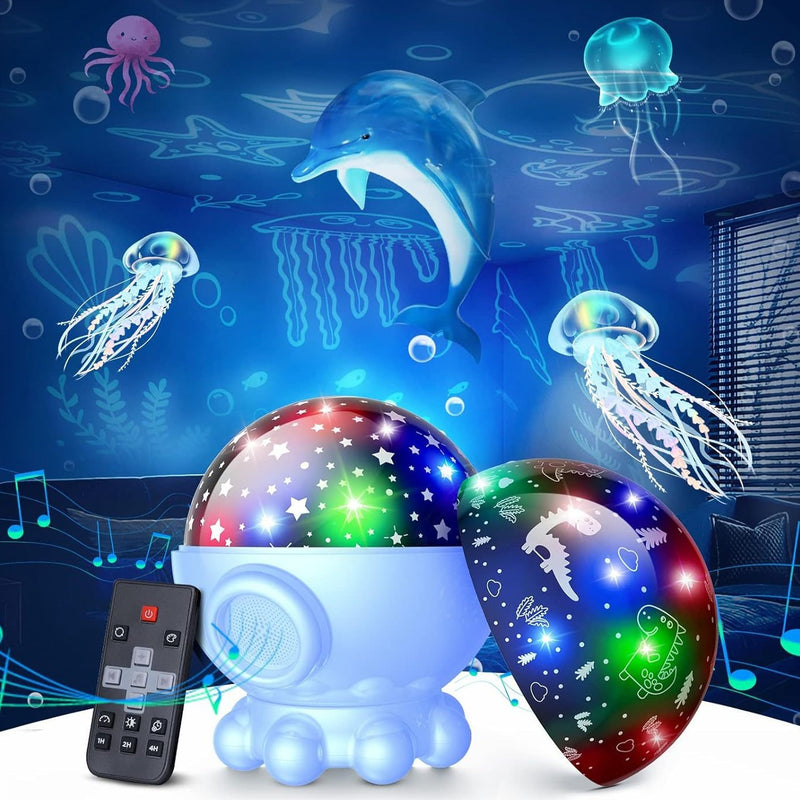 Octopus Jellyfish Starry Sky Projector | RGB Remote Control Music Night Light