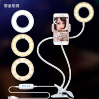 Mini LED Selfie Ring Light with Stand | Portable Desktop Makeup & Live Stream Lamp