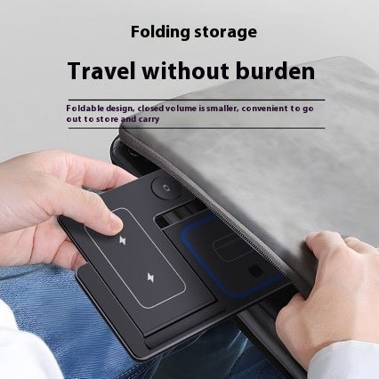 3-in-1 Foldable Fast Wireless Charger Stand | 15W LED Desk Charging Station