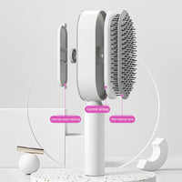 Self-Cleaning Push Airbag Massage Comb | Anti-Static Hairbrush Scalp Massager