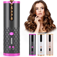 Rechargeable Automatic Hair Curler | Cordless Rotating Ceramic Waves Styler