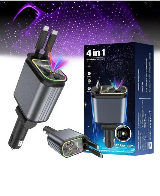 Starry Sky Car Charger 4 in 1 Car Charger - Mamofa Global Store