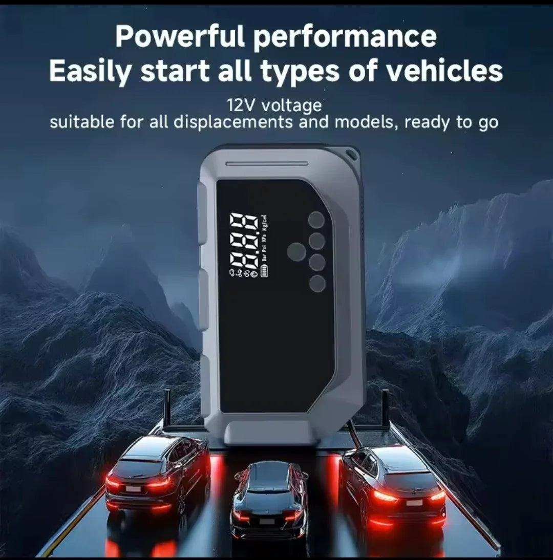 Portable Car Jump Starter with Air pump LED Light - Mamofa Global Store