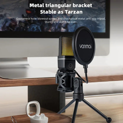 Yanmai Wireless Gaming Microphone with RGB Light - Mamofa Global Store
