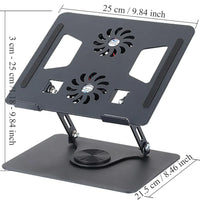 Laptop Stand with Dual Cooling Fan - Mamofa Global Store