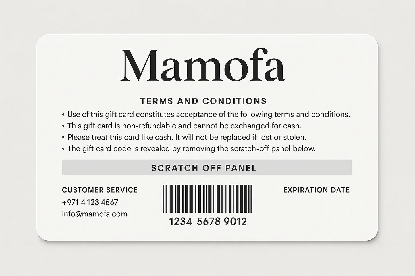 Mamofa Gift Card - Mamofa Global Store